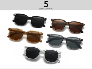 Détail de cinq coloris pour lunettes de soleil polarisées rétro avec décorations à rivets