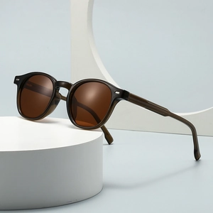 Polarized Retro Round Frame Sunglasses UV400 Protection Vintage Fashion Eyewear For Men Women Driving Outdoor Beach Vacation