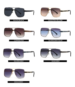 Aperçu de sept paires de lunettes de soleil rétro oversize aux couleurs de montures variées