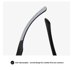 Macro shot of anti-slip ergonomic temples for enhanced comfort on round polarised sunglasses