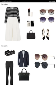 Flat lay of modern round sunglasses paired with stylish retro outfits for men and women