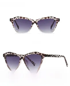 Front and 45-degree side view of tortoiseshell cat eye sunglasses with gray lenses