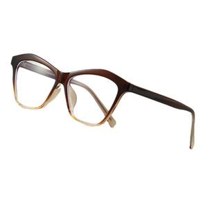 Modern cat-eye sunglasses with gradient brown frames and sleek temples for trendy streetwear
