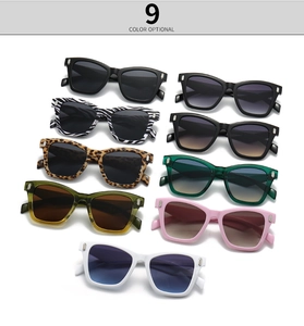 Collection of oversized metal sunglasses in 9 stylish colors and vintage patterns