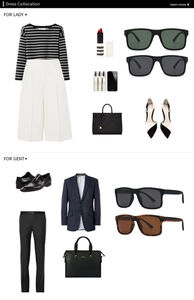 Fashion styling guide featuring classic square polarized sunglasses for men and women outfits