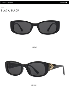 Detail of black butterfly sunglasses featuring a gold hollow diamond hinge design