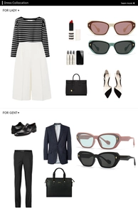 Flat lay of stylish polygon sunglasses paired with chic outfits and trendy accessories