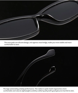 Detail view of silicone nose pads and ergonomic temple tips of retro polygonal sunglasses