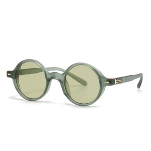 Lunettes De Soleil Rondes Rétro Avec Monture PC Et Détail De Flèche En Métal Protection UV Mode Pour Hommes Femmes