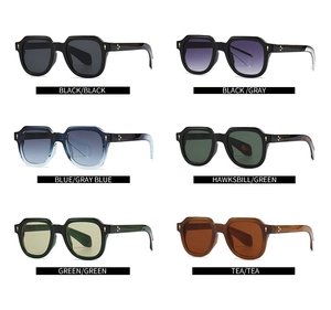 Sélection de lunettes de soleil rétro en noir, écaille et couleurs transparentes variées