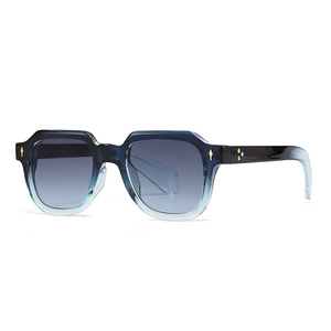Lunettes De Soleil Carrées Rétro Hommes Femmes Protection UV400 Monture En Plastique Style Street Fashion Rivets