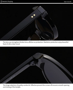 Nahaufnahme der Schmetterlings Sonnenbrille mit Metallscharnieren und glänzendem Rahmen