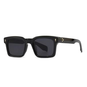 Lunettes de Soleil Carrées Œil de Chat Rétro Monture PC Protection UV400 Branche Léopard en Métal Mode Solaire