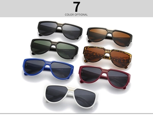 Détail de 7 couleurs de lunettes de soleil papillon avec double pont doré chic