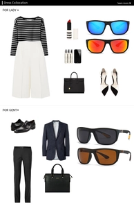 Flat lay of polarized sunglasses styled with casual outfits for men and women