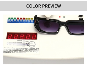 Lunettes de soleil œil-de-chat noires avec test de protection UV400 et verres dégradés
