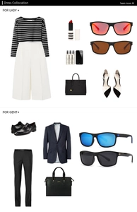 Flachbild von klassischen quadratischen Polarisations-Sonnenbrillen mit Mode-Outfits