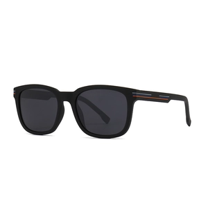 Klassische Quadratische Polarisierte Sonnenbrille Herren Autofahren UV400 PC Rahmen Matt Anti Reflexion Gestreift