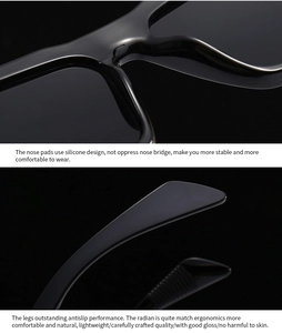 Detail of silicone nose pads and ergonomic anti-slip temples on cat eye sunglasses