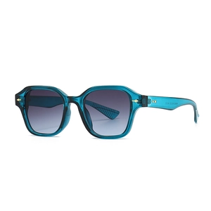 Lunettes De Soleil Carrées Rétro Protection UV400 Monture PC Mode Avec Rivets Métalliques Pour Hommes Et Femmes