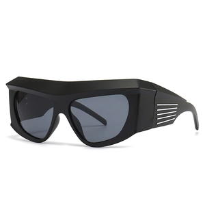 Futuristic Oversized Shield Sunglasses UV400 Protection PC Frame Square Wrap Around Cycling Y2K Sports Eyewear
