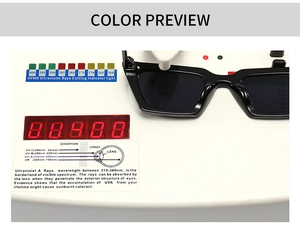 Demostración de prueba UV400 para gafas de sol negras de ojo de gato con protección UV