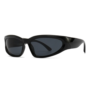 Lunettes De Soleil Rétro Y2K Futuriste Ovales Enveloppantes Sport Plein Air Cyclisme Conduite Monture PC UV400 Hommes Femmes