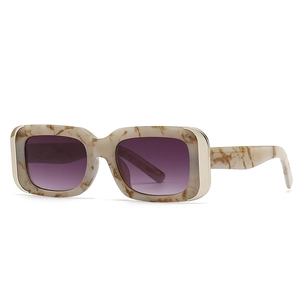 Vintage Rectangle Cat Eye Sunglasses Plastic Metal Frame PC Lens UV400 Protection Fashion Trendy Women Outdoor