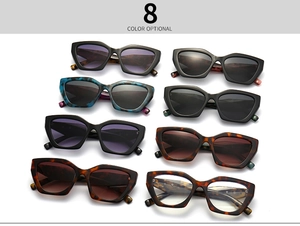 Collection of oversized square sunglasses in 8 assorted frame colors and various lenses