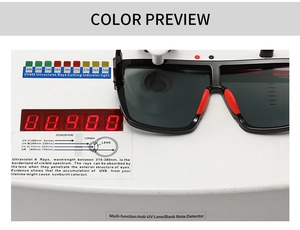 UV400 sunglasses tested on a UV meter showing effective ultraviolet protection levels