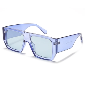 Detailed macro view of the purple resin sunglasses frame with CE safety markings