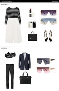 Flachbild von Retro-Oversize-Sonnenbrillen mit stilvollen Outfits für Damen und Herren