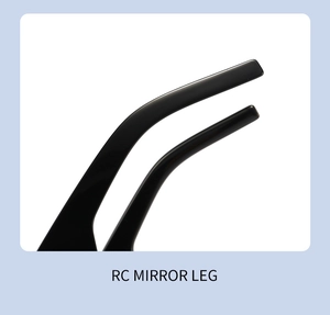 Close-up of sleek black high-gloss sunglasses arms with a streamlined ergonomic design