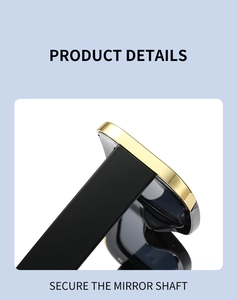 Détail de la charnière renforcée et bordure dorée sur les lunettes de soleil noires