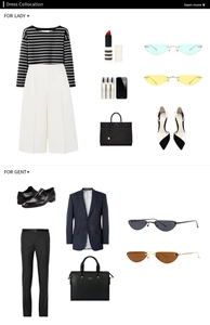 Επίπεδη διάταξη με ρετρό γυαλιά ηλίου cat-eye σε συνδυασμό με μοντέρνα ανδρικά και γυναικεία ρούχα