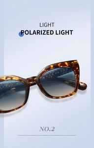 Détail de lunettes de soleil en écaille avec verres polarisants dégradés bleus