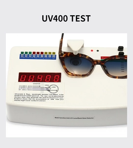 Test de protection UV400 pour lunettes rétro écaille à verres dégradés bleus