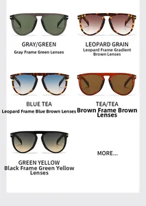 Detailed macro view showing five color variations of large frame fashion sunglasses