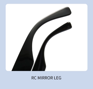 Macro detail of glossy black ergonomic temple tips for modern cat-eye sunglasses