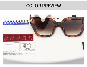 UV400 protection test for retro tortoiseshell sunglasses with brown gradient lenses