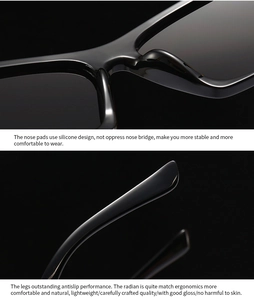 Détails des plaquettes de nez intégrées et branches brillantes de lunettes rétro