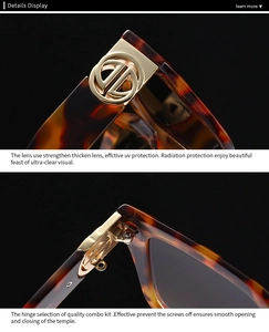 Macro detail of tortoiseshell frames and premium gold-tone metal hinges on sunglasses