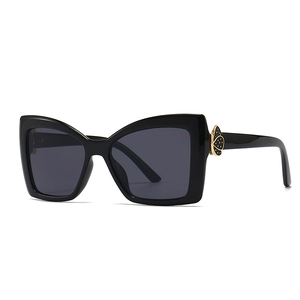 Lunettes De Soleil Oeil De Chat Pour Femmes Grand Cadre Papillon PC Verres Dégradés Protection UV400 Élégant Rétro Mode