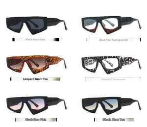 Irregular oversized geometric sunglasses collection in six stylish frame patterns