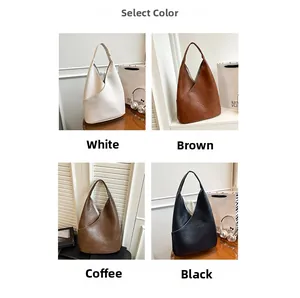 Bolsos hobo vintage en colores blanco marrón café y negro minimalista
