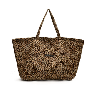 Large capacity leopard print tote bag with My Sunday label for chic daily commuting