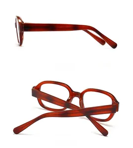 Side and back views of square amber tortoiseshell sunglasses with durable frames