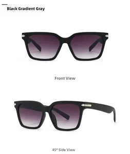 Détail de lunettes de soleil papillon noires avec accents en métal argenté