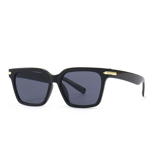 Lunettes De Soleil Carrées Tendance Pour Hommes Femmes Rétro Grande Monture Plastique UV400 Protection Extérieur Voyage Charnière