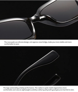 Details einer ovalen Sonnenbrille mit Silikon-Nasenpads und ergonomischen Bügeln